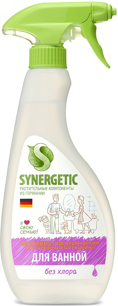 Средство биоразлагаемое без хлора для удаления известкового налета и ржавчины для ванной | Synergetic