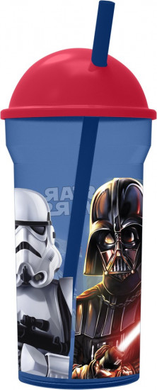 Стакан с соломинкой и крышкой «Звёздные войны»