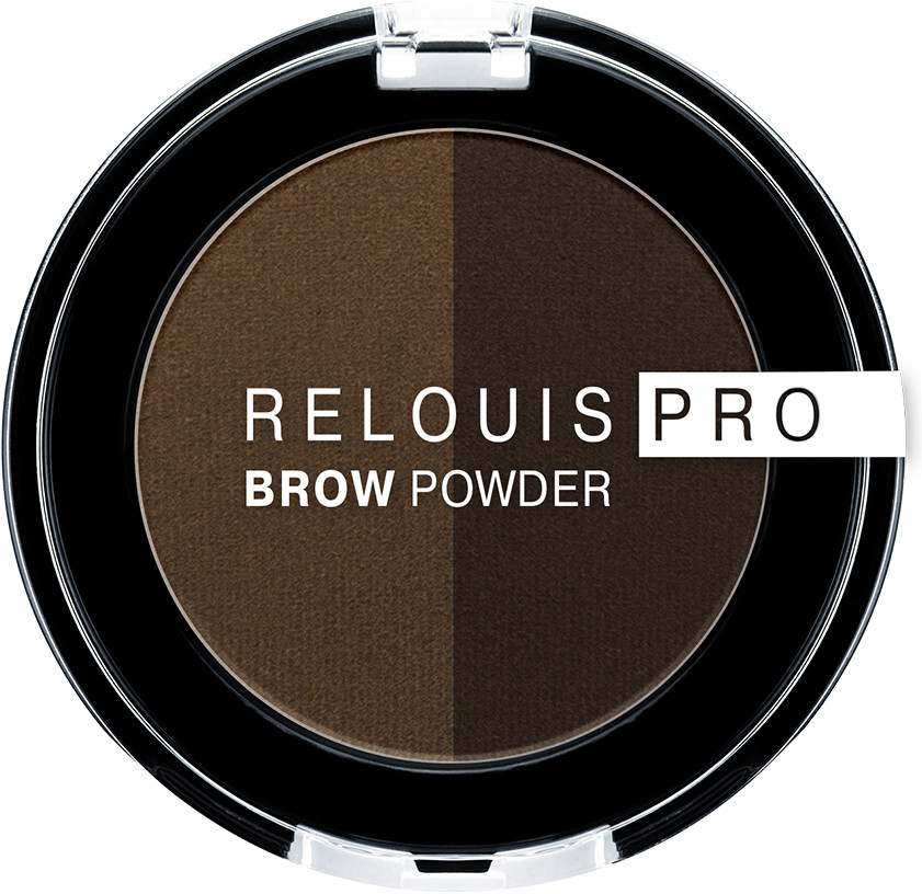 Тени для бровей «Brow Powder», оттенок 03 Dark brown | RELOUIS