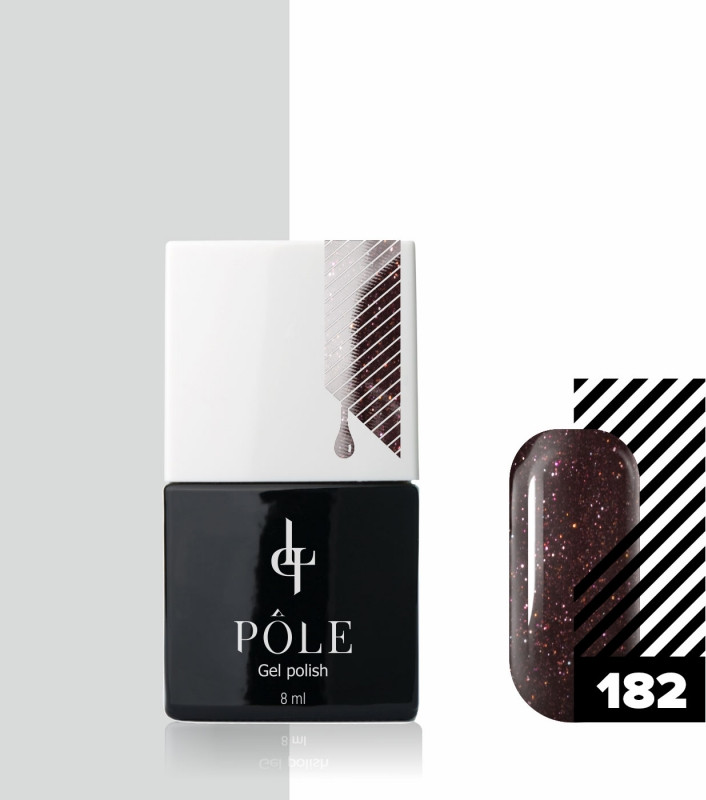 Гель-лак для ногтей, оттенок 182 Виноградный щербет | Pole