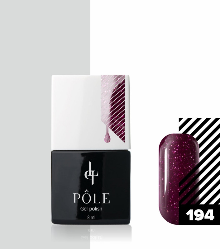 Гель-лак для ногтей, оттенок 194 Ночной аметист | Pole