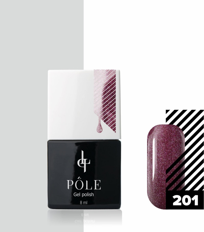Гель-лак для ногтей, оттенок 201 Фиолетовая загадка | Pole