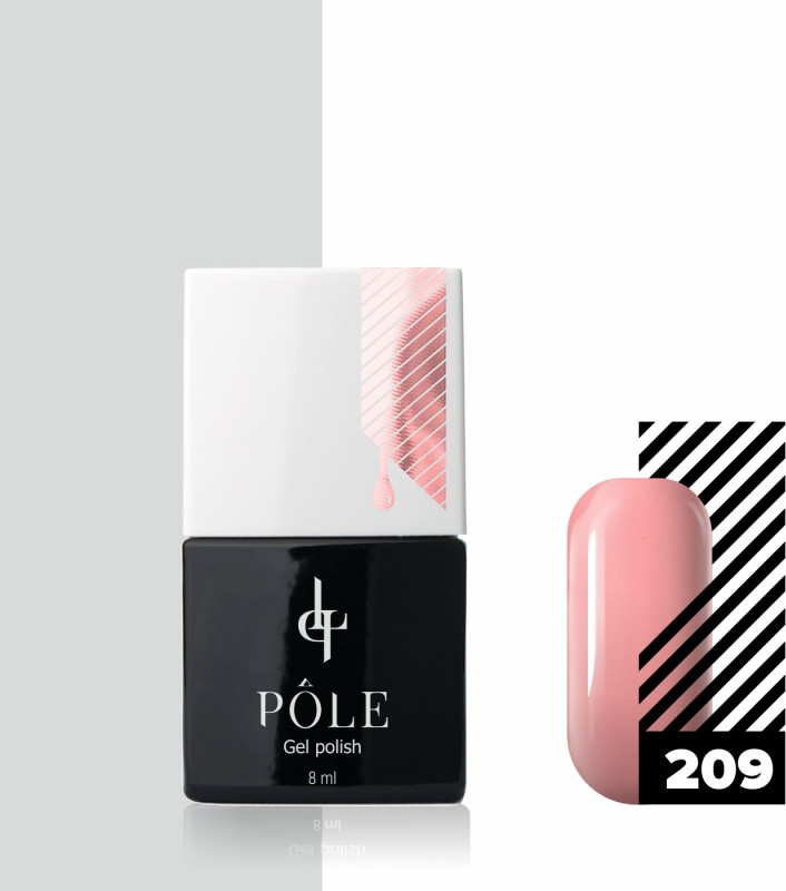 Гель-лак для ногтей, оттенок 209 Мечтательный персик | Pole