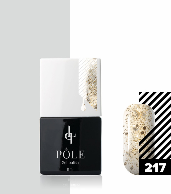 Гель-лак для ногтей, оттенок 217 Пузырики шампанского | Pole