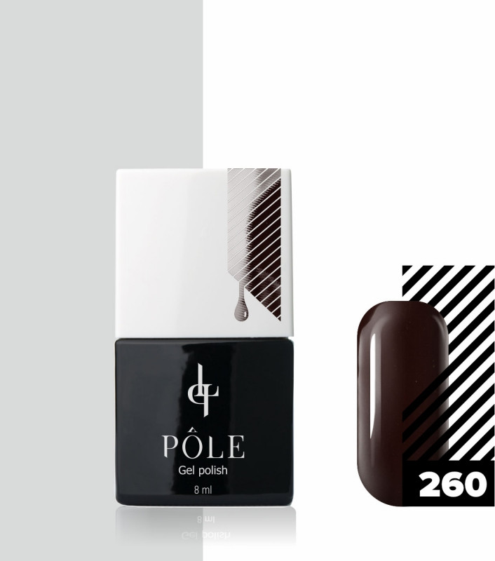 Гель-лак для ногтей, оттенок 260 Черный принц | Pole