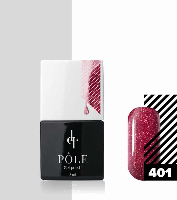 Гель-лак для ногтей, оттенок 401 Лиловая звезда | Pole