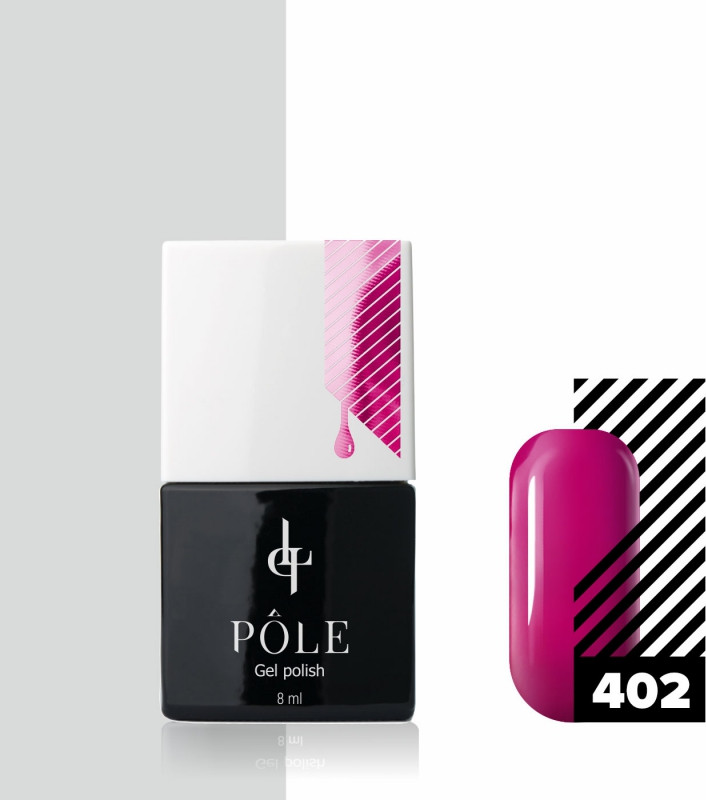 Гель-лак для ногтей, оттенок 402 Роскошная фуксия | Pole