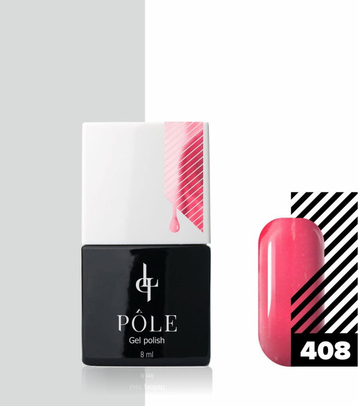 Гель-лак для ногтей, оттенок 408 Розовая мгла | Pole
