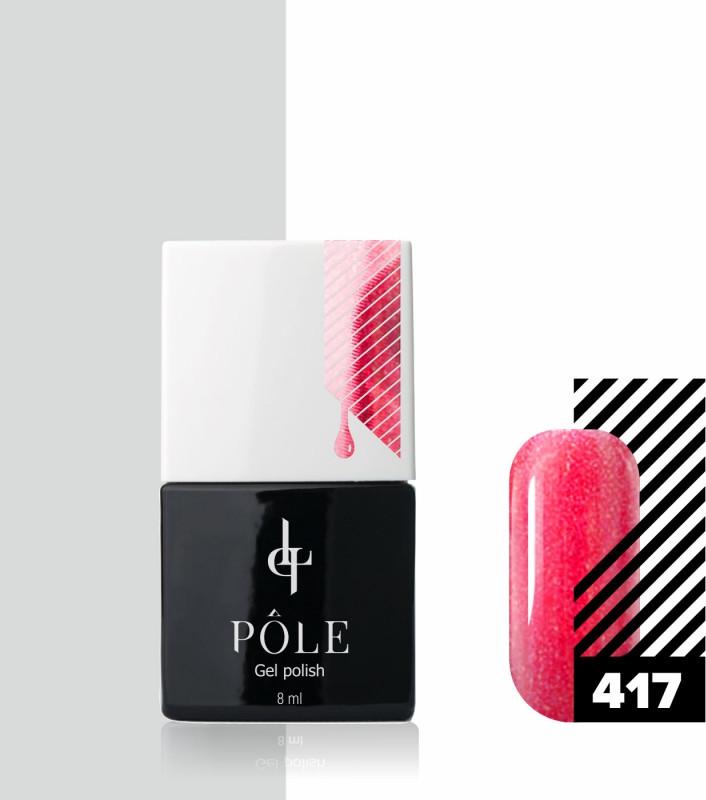 Гель-лак для ногтей, оттенок 417 Малиновый звон | Pole