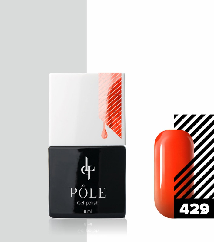 Гель-лак для ногтей, оттенок 429 Алая буква | Pole