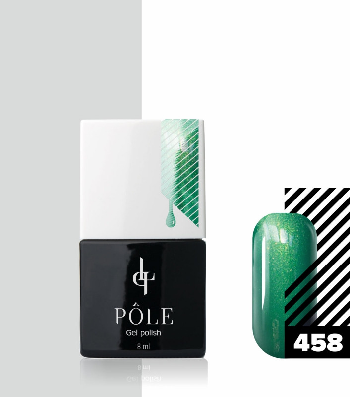 Гель-лак для ногтей, оттенок 458 Малахитовая шкатулка | Pole