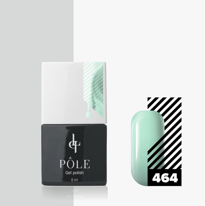 Гель-лак для ногтей, оттенок 464 Сладкая мята | Pole