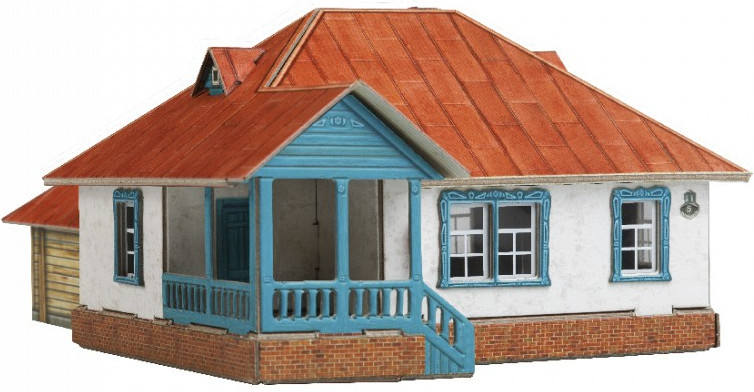 Сборная модель из картона «Сельский дом» | Умная бумага
