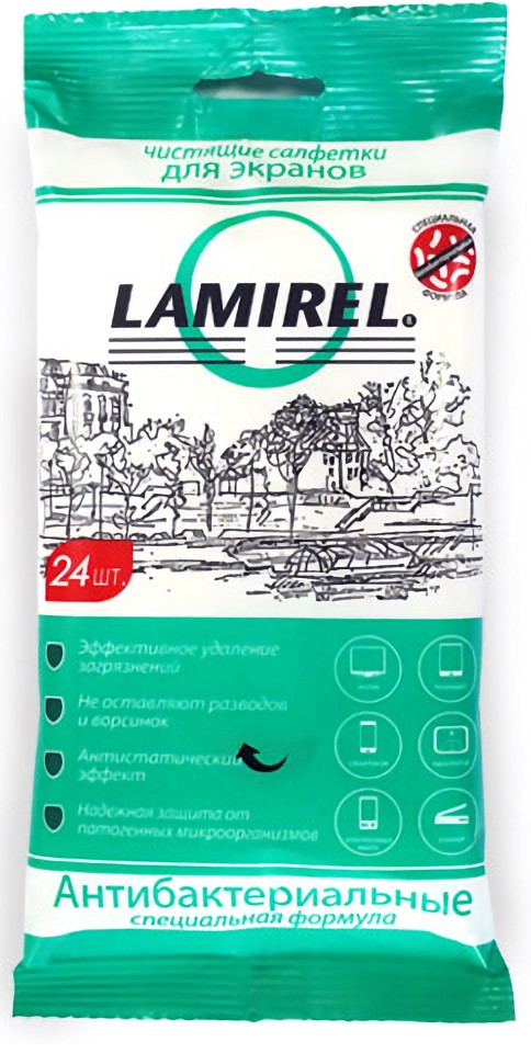 Салфетки антибактериальные для экранов | Lamirel