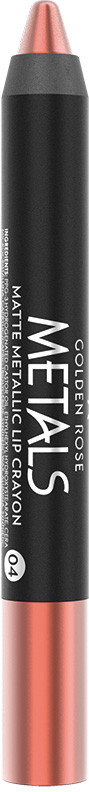 Помада-карандаш для губ «Matte Lip Crayon», тон 04 | Metals Metallic | Golden Rose