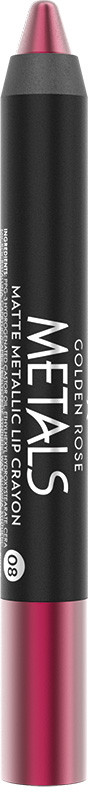 Помада-карандаш для губ «Matte Lip Crayon», тон 08 | Metals Metallic | Golden Rose
