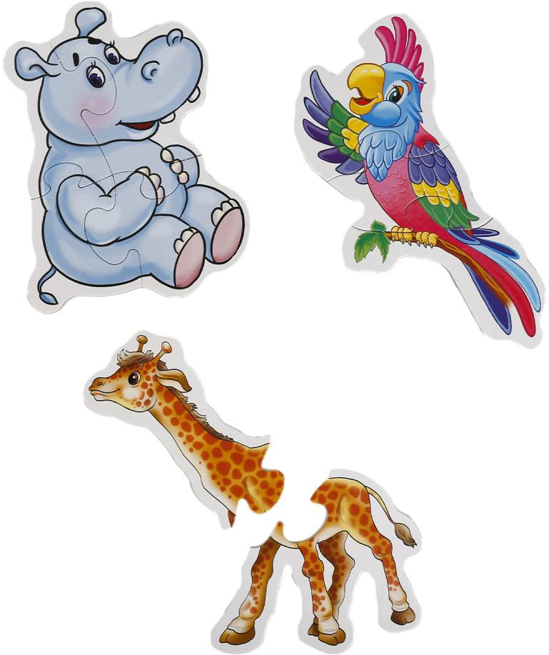 Макси-пазлы мягкие «Дикие животные» | УМка