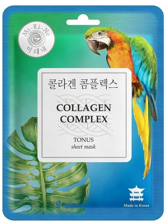 Маска для лица тканевая тонизирующая с коллагеновым комплексом | Mi-Ri-Ne