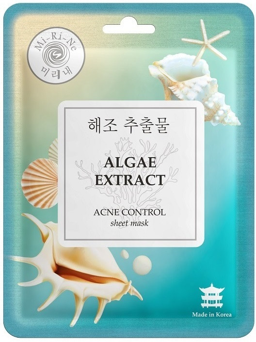 Маска для лица тканевая очиющающая с экстрактом красных водорослей | Mi-Ri-Ne