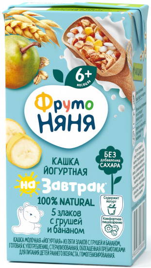 Каша мультизлаковая готовая с грушей и бананом