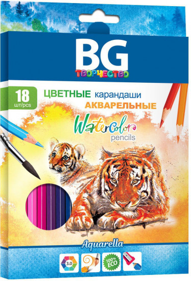 Набор цветных акварельных карандашей