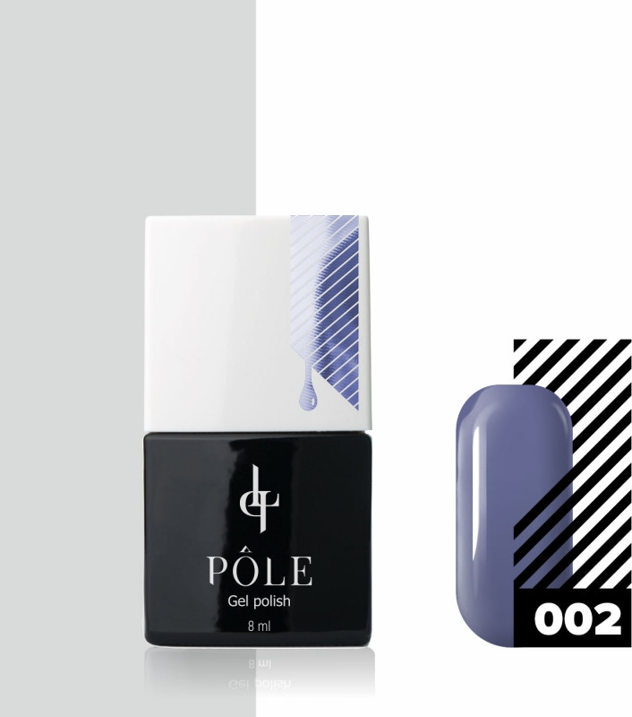 Гель-лак для ногтей, оттенок 002 Фиолетовый тюльпан | Pole