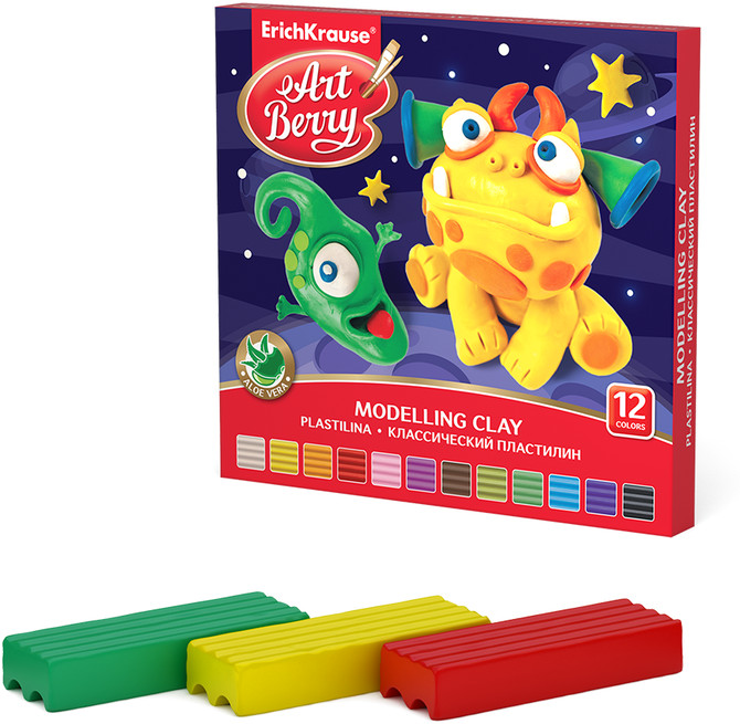 Пластилин классический с алоэ вера | Artberry | Erich Krause