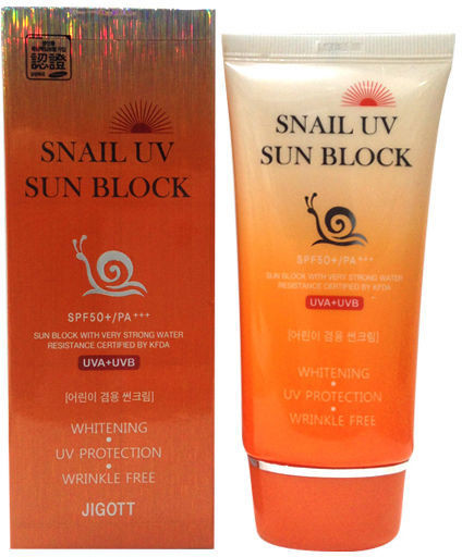Крем для лица солнцезащитный с экстрактом улиточной слизи | Jigott