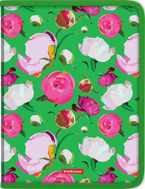 Папка на молнии | Peonies | Erich Krause
