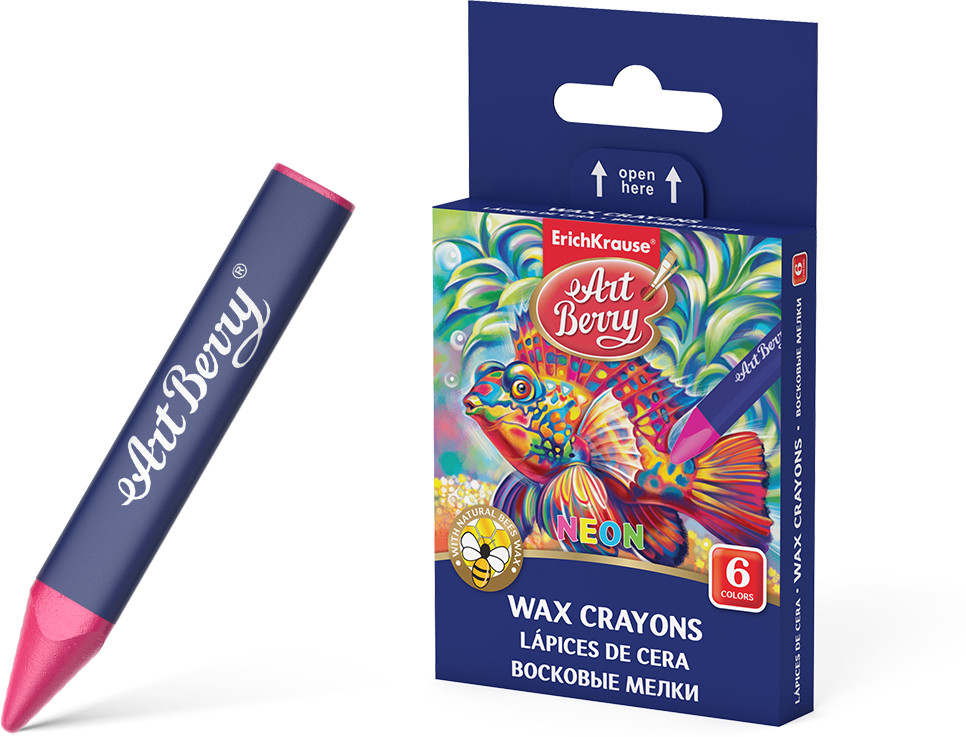 Набор восковых мелков «Jumbo Neon» | Artberry | Erich Krause