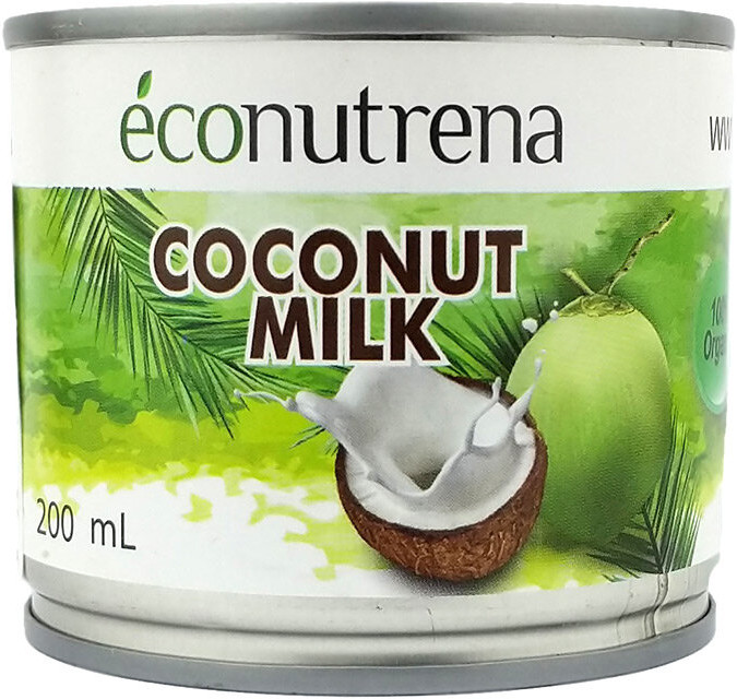Молоко кокосовое органическое | Econutrena | Дары Памира