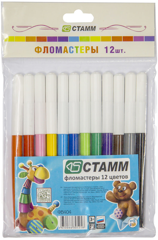 Набор фломастеров «Веселые игрушки» | Стамм