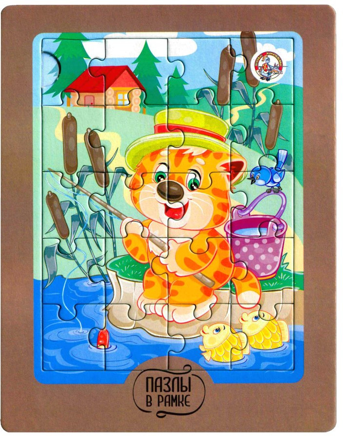 Пазл в рамке «Котик» | Десятое королевство