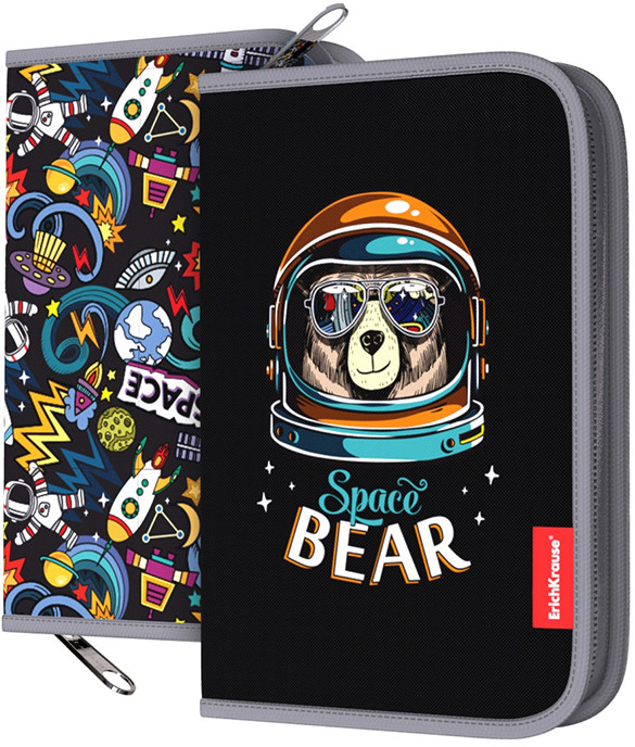 Пенал-книжка c наполнением | Space Bear | Erich Krause