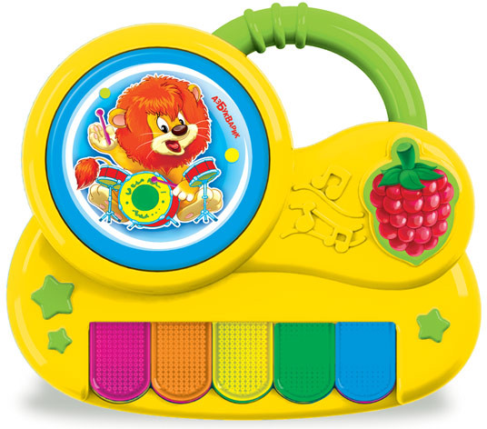 Игрушка музыкальная «Львёнок» | Пианино с огоньками | Азбукварик