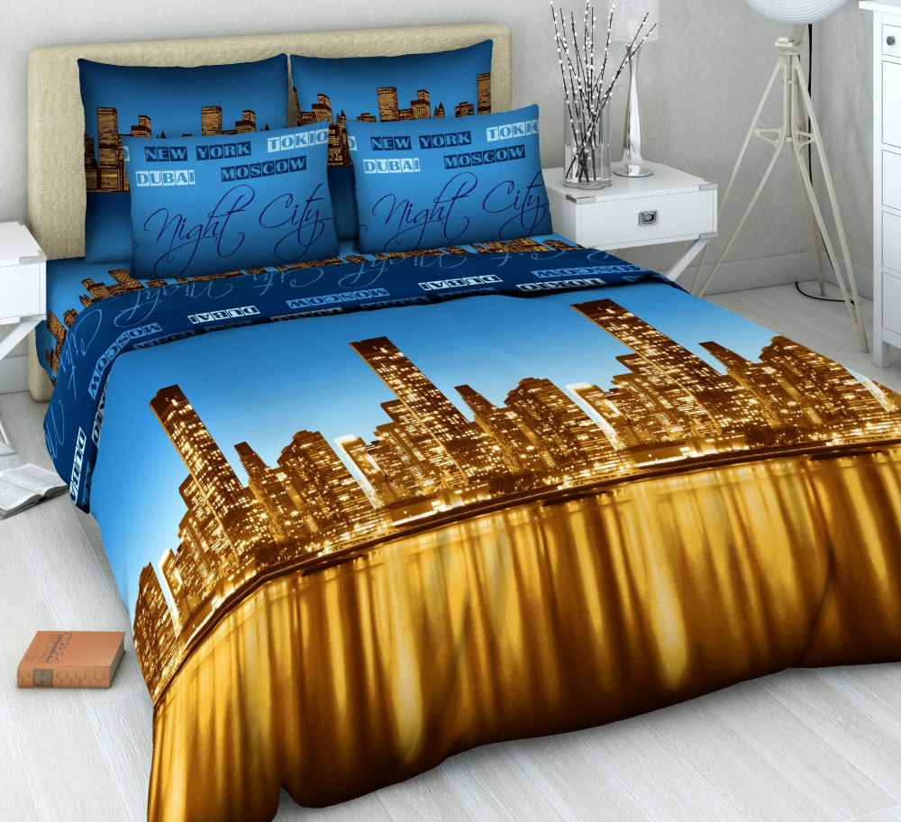 Комплект постельного белья «Ночной город» | Самоцветная | Василиса
