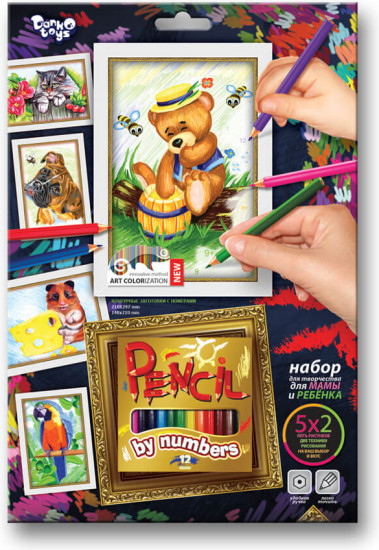 Набор для творчества «Pencil by number. Медведь с мёдом»