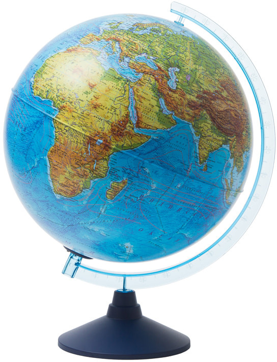 Глобус физико-политический с подсветкой на круглой подставке | Globen