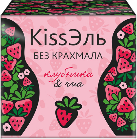 Кисель клубничный с семенами чиа