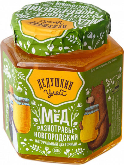 Мед натуральный цветочный «Разнотравье. Новгородский»