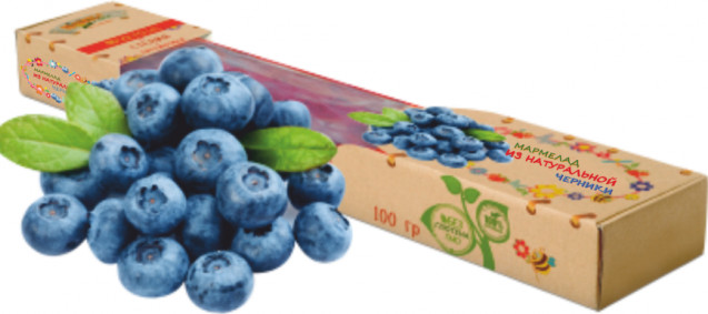 Мармелад без сахара из натуральных ягод «Черника» | Эль Групп