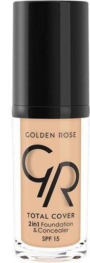 Крем тональный «Total Cover 2 in1 Foundation & Concealer» SPF 15, оттенок 02 Ivory | Golden Rose