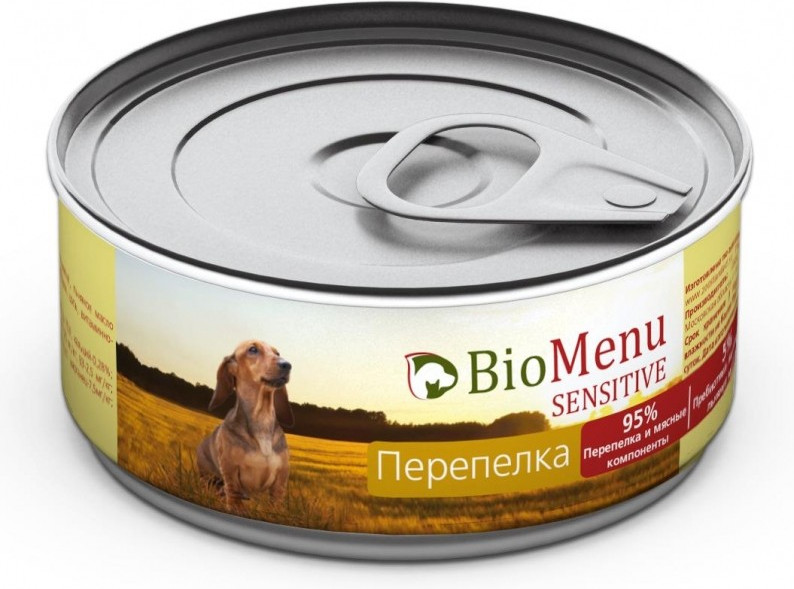 Консервы гипоаллергенные для собак «Перепелка» | Sensetive | BioMenu