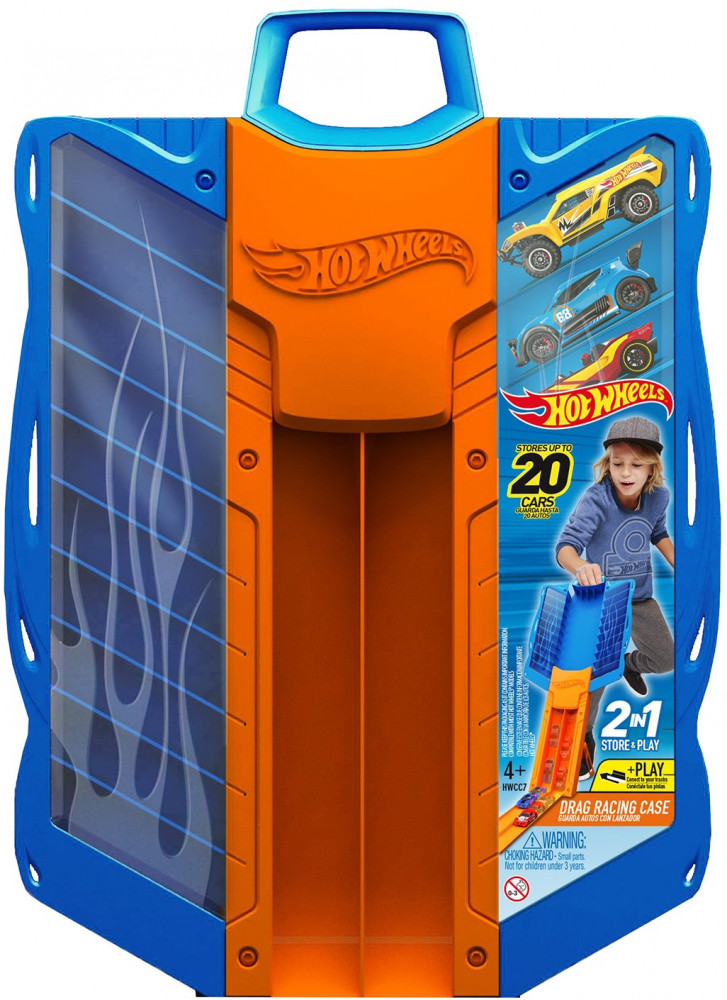 Кейс-автотрек портативный для хранения машинок | Hot Wheels