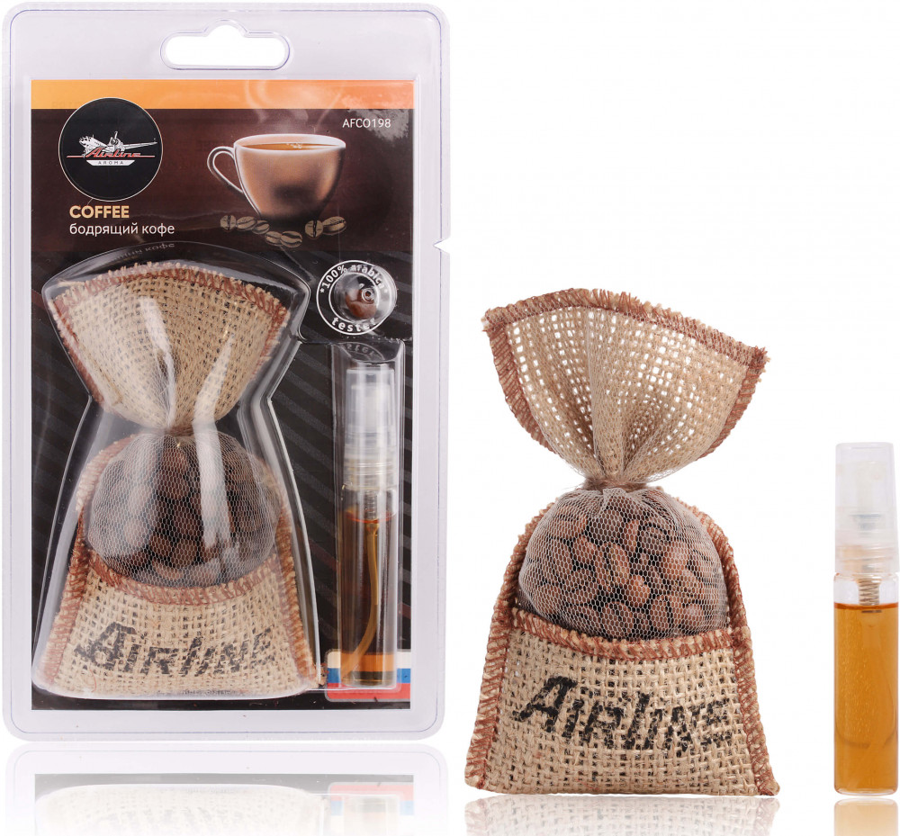 Ароматизатор подвесной «Кофе в мешочке со спреем» | Airline