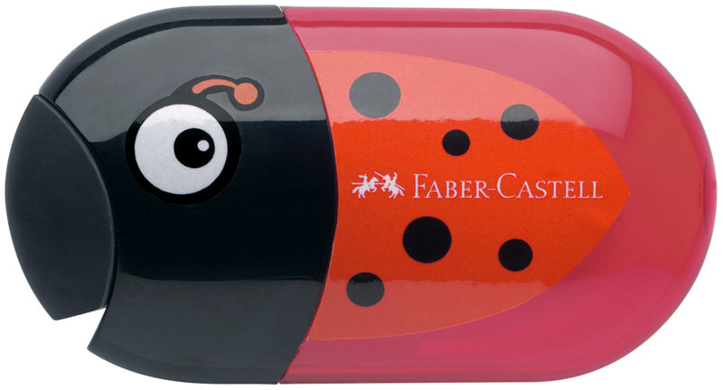 Точилка пластиковая с ластиком «Ladybug» | Faber-Castell