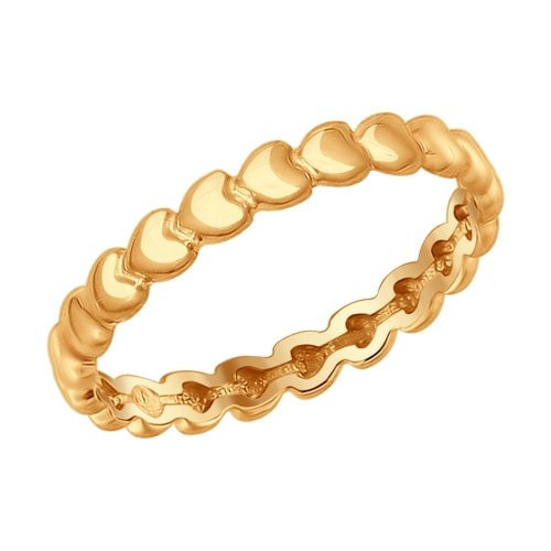 Кольцо позолоченное из серебра | SOKOLOV