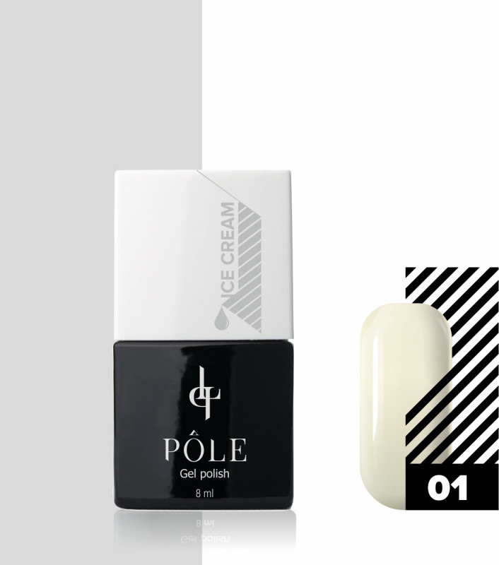 Гель-лак для ногтей «Ice Cream», оттенок 01 Лимонный сорбет | Pole