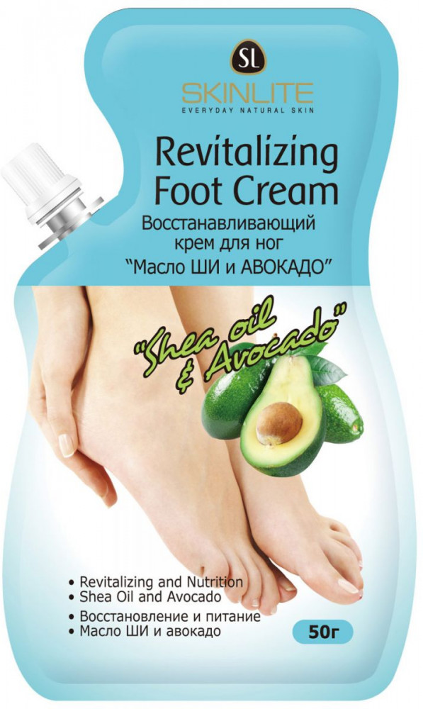Восстанавливающий крем для ног «Масло ши и авокадо» | Skinlite