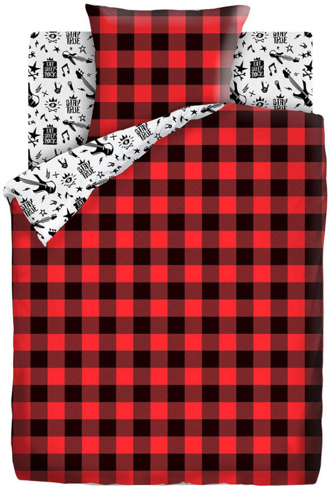 Комплект постельного белья «Rock» (1,5-спальный, бязь, наволочка 70×70) | For you
